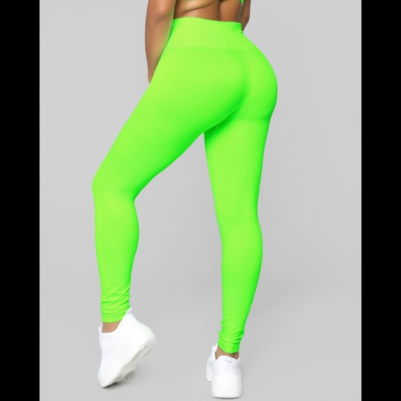 Fashion Nova Pants - Neon Fashion Nova Leggings 💚